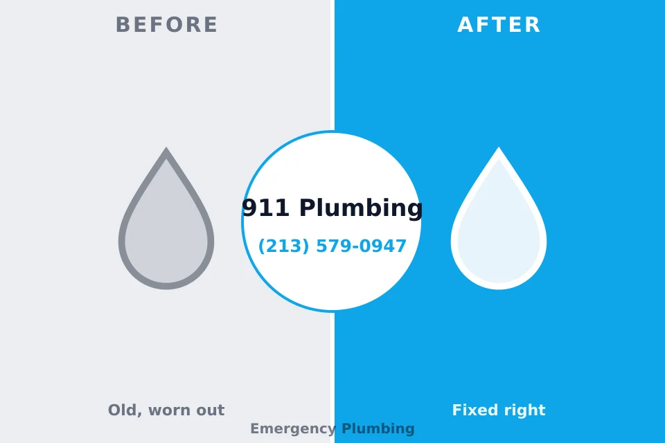 Before and after: plumbing repair Hopatcong, NJ